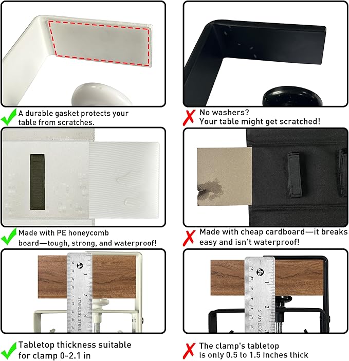 AHOMO [Upgraded] Under Desk Cable Management, 36" Cord Organizer, with Silicone Pads (No Scratch!), 16 Cable Ties, Washable PE Honeycomb Base,Fits Any Desk 0-2.1", No Stinky Cardboard! Beige