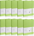 EMOMAS Lined Journal Notebook, 10Pack Hardcover Notebook for Men & Women – Journals for Writing, Work, School, Home & Daily Notes, 160 Pages – Medium A5, 5.7"x8", 100 gsm Thick Paper (Grass Green)