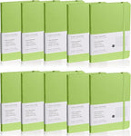 EMOMAS Lined Journal Notebook, 10Pack Hardcover Notebook for Men & Women – Journals for Writing, Work, School, Home & Daily Notes, 160 Pages – Medium A5, 5.7"x8", 100 gsm Thick Paper (Grass Green)