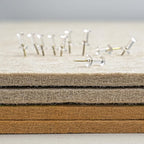 Bulletin Board, 24 x 18 inches Felt Board Decorative Pin Board, Cork Board Alternative for Wall, Foldable Photo Board Self-Adhesive Vision Board Mood Board with 20 Pushpins - Apricot
