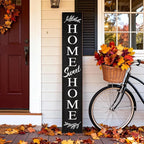 Farmhouse Wooden Welcome Sign Stand for Front Door, 47" Rustic Large Home Sweet Home Welcome Sign for front porch, Vertical Tall Xmas Gift Porch Leaner Decor for Outdoor Garden Patio