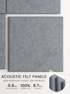 Bumusty Large Cork Board 47"x35" Alternative - 12 Pack Felt Wall Tiles with 70 Safe Removable Adhesive Tabs, 30 Pushpins, Cork Boards for Walls Pin Board Tack Board Cork Board (Silver Mink)