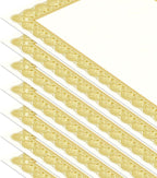 Elite Gold & White Parchment Certificate Papers - Pack of 100, Laser & Inkjet Printer Compatible, For Office, Business Awards, Graduation, School Diplomas, 8-1/2" x 11" on 70 lb Text Stock