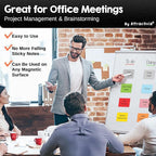 Attractivia Dry Erase Magnetic Labels 3.7 x 2.8 in, Solid Colors, Medium Dry Erase Magnets, 20-Pack, Colored Erasable Write-On All-Purpose Labels, for Office, Education, Home, Whiteboard