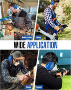 Copkim 12 Pcs Hearing Protection Ear Muffs NRR 28dB Noise Reduction Headphones Shooting Ear Protection Earmuffs(Blue)