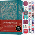 Legend Planner – Weekly & Monthly Life Planner to Hit Your Goals & Live Happier. Organizer Notebook & Productivity Journal. A5 (Dark Teal)