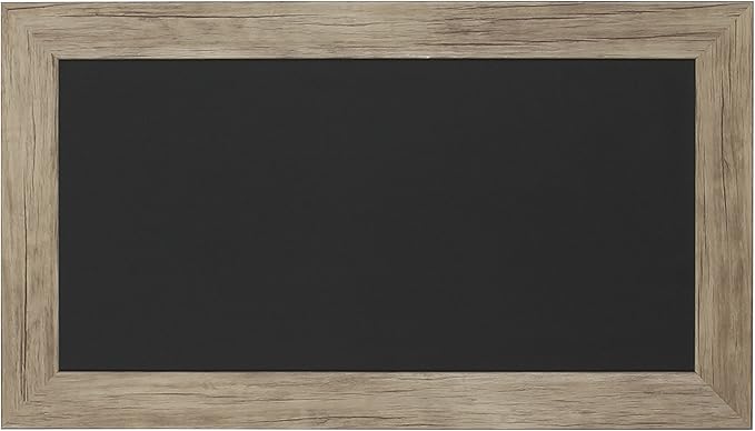 DesignOvation Beatrice Framed Magnetic Chalkboard, 13x23, Rustic Brown
