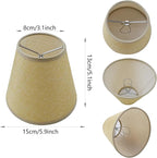 TAaMTYH small lamp shade chandelier shades set of 3，Fabric Lampshade for Wall Lamp，chandelier shades，small table lamps，For Cutting Edge bulbs, Clip-on Fitter Lampshade，3" X 6" X 5"