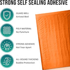Levex - #2 8.5" x 12" [5 Pack] Orange Poly Bubble Mailers, Padded Envelope Mailers, Packing Envelope & Mailing Bags for Shipping