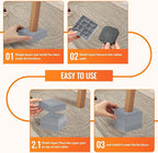 shouwuhho Furniture Risers, 4 Pack Bed Risers with Non-Slip Grip and Heavy Duty Support, 1 Inch 2 Inch 3 Inch 4 Inch Height Lift for Couch, Sofa, Table, Desk, Chair, Refrigerator - Gray, 1 Inch