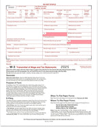 W2 Forms 2025, 6 Part Tax Forms, 25 Employee Kit of Laser Forms Designed for QuickBooks and Accounting Software, 25 Self Seal Envelopes Included