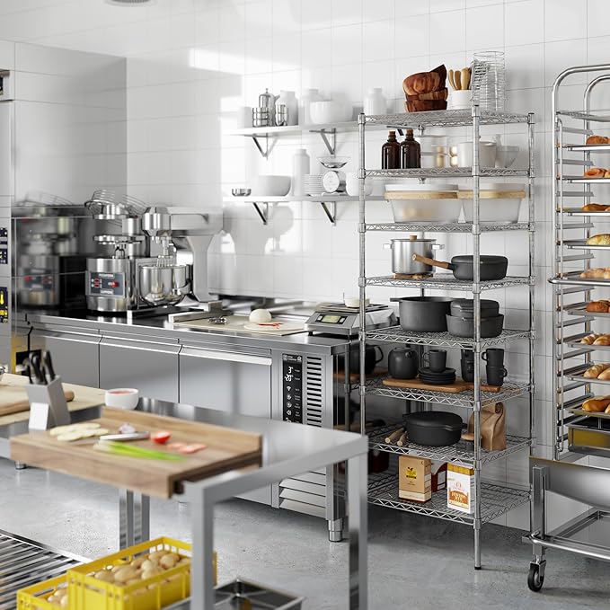 Regal Altair 21" Deep x 24" Wide x 74" Height Wire Shelving Kit | 8-Tier | NSF Commercial Storage Rack Unit