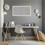 Amanti Art Silver Framed Magnetic Board 14x26 Small Vision Board for use with Magnets, 100% Metal Sheet to Display Items as Office Decor or for Home Organization in mudroom, Kitchen or Kids Room