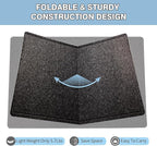 Bulletin Board - 23.5 x 17.5 inches Decorative Felt Pin Board - Cork Board Alternative for Wall - Foldable Photo Board Self-Adhesive Prayer Board with 20 Pushpins - Dark Gray