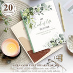 Lanpn End of Life Planner Death Organizer with Tabs, Final Wishes & Financial Estate Planning Journal, When I Die Journal for Senior, Before Death Life and Care Plan Book (Leather Hardcover)