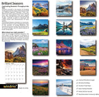 2026 Wall Calendar,Calendar 2026, November 2025 - December 2026, Wall Calendar Brilliant Seasons, 12" x 24" Opened,Full Page Months Thick & Sturdy Paper for Gift Perfect Calendar Organizing & Planning