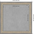 Amanti Art Silver Framed Magnetic Board 29x29 Medium Vision Board for use with Magnets, 100% Metal Sheet to Display Items as Office Decor or for Home Organization in mudroom, Kitchen or Kids Room