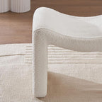 VANOMi Large Footstool Ottoman, Multi-Functional Modern Foot Stool, Sofa Footrest Extra Seating for Living Room, Entryway, Hallways and Bedrooms, Large, White