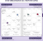 Legend Hourly Schedule Planner PRO Dated Jan 2026-Jan 2027 – Deluxe Weekly & Daily Organizer with Time Slots. Appointment Book Journal for Work & Time Management, A4 Hardcover, Purple