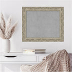 Amanti Art Silver Framed Magnetic Board 20x24 Small Vision Board for use with Magnets, 100% Metal Sheet to Display Items as Office Decor or for Home Organization in mudroom, Kitchen or Kids Room