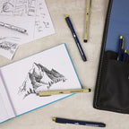 COLOUR BLOCK 10PC Calligraphy Set - Sketchbook, PU Pen Case, Fineliner, Hand Lettering, Sketching, Basic Writing, Journaling Supplies, Fine Point Pens