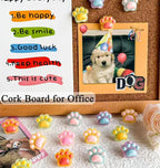30 pcs Cat Paw Push Pins, Cute Animal Decorative Thumbtacks,Cartoon Drawing Pins for Cork Board,Photo Wall,Memo Paper,Menu Maps,Home and Office Decor,Class or Cubicle Decor