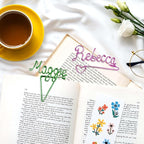 LOFART Custom Bookmarks Personalized Wire Name Bookmark Metal Wire Name Page Markers Personalized Bookmarks Graduation Gifts for Teacher Classmate Book Lovers Bookworm Reader (Style 1)
