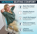 ComfiLife Premium Gel & Memory Foam Seat Cushion – Doctor Recommended Office Chair Cushion, Car Seat Cushion – Chair Cushions for Back & Sciatica Pain Relief – Seat Cushions for Office & Desk (Beige)