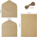 Tuhangcc Stationery Writing Paper and Envelopes Set with Jute Rope 4 X 6 for Writing Letter, (20 Best Paper with 10 Heavyweight envelopes),by Better Gift Office Products(Red)