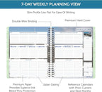 Planner Pad Spiral Bound January-December 2026/ Calendar Year 6 3/4" x 8 1/2" Medium 3-Tier Funnel Down 12 Month Organizer, Seasonal Color Ink