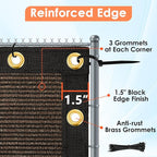 iCover 4x12ft Fence Privacy Screen, Heavy Duty Fencing Panels Screens, Outdoor Shade Cloth Mesh Barrier, Reinforced Bindings and Brass Grommets, Cable Zip Ties Included, Brown