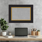 Amanti Art Black Framed Magnetic Board 18x24 Small Vision Board for use with Magnets, 100% Metal Sheet to Display Items as Office Decor or for Home Organization in mudroom, Kitchen or Kids Room