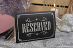 20 Pack Rustic Reserved Table Sign - Reserved Signs For Wedding - Black Chalkboard Reserved Signs - Wedding Accessories - Tent Cards For Reserving Seats & Places - Place Cards for Party