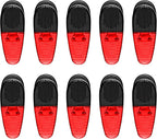10 Magnetic Memo Holders Set - Large Clip, Plastic - TRed