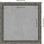 Amanti Art Black Framed Magnetic Board 28x28 Medium Vision Board for use with Magnets, 100% Metal Sheet to Display Items as Office Decor or for Home Organization in mudroom, Kitchen or Kids Room