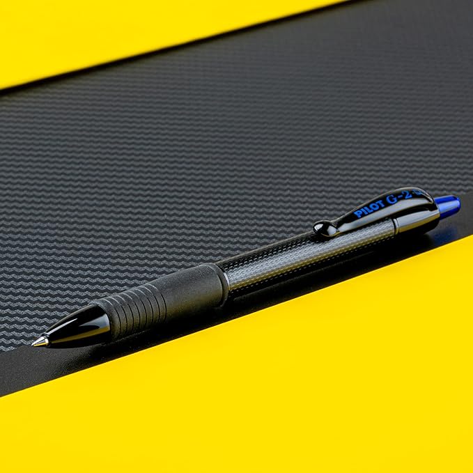 PILOT G2 Edge Blue Premium Gel Roller Pens, 0.7 mm Fine Point Pens, Sensory Writing Experience, 8ct Box - Ideal for School, Journaling & Office Writing