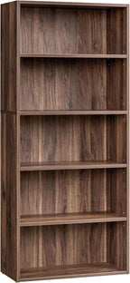 VASAGLE Custos Collection - Bookshelf, 5-Tier Bookcase, Book Shelf, Open Storage Shelf, 9.4 x 23.6 x 52.8 Inches, for Living Room, Home Office, Dinning Room, Natural Walnut ULBC165K01