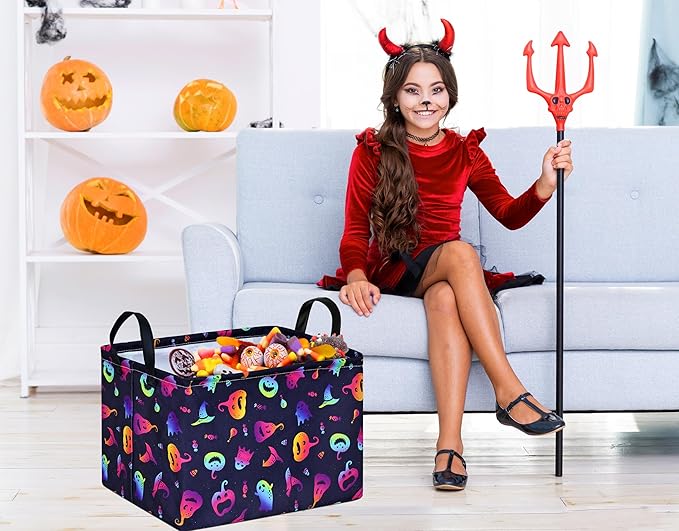 Halloween Storage Baske Bins Cube Collapsible Organizer Closet Shelves Toy Box