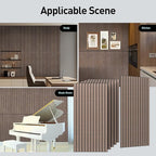 UMIACOUSTICS 6 Packs Acoustic Panel,47.2 x 23.6 Inches Decorative Sound Proof Panel for Office,Home Theater,Studio,Walnut Color