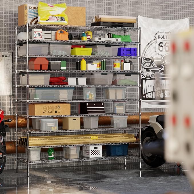 Regal Altair 21" Deep x 72" Wide x 86" Height Wire Shelving Kit | 10-Tier | NSF Commercial Storage Rack Unit