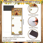 Eaasty 12 Pcs Highland Cattle Magnetic Notepads for Refrigerator Highland Cow Monthly Magnetic Grocery List 9 x 3.5 Magnet Memo Pads 30 Sheet Per Pad Shopping to Do List for January to December