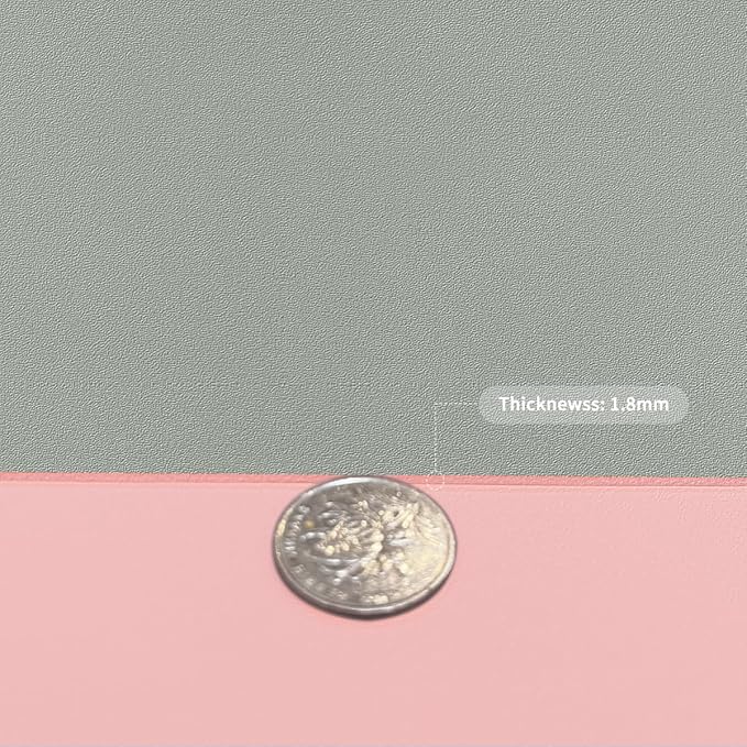 Zinkooat Desk Pad Mat - 24x60 Inch Waterproof Easy to Clean Can Conceal Flaws Protector The Table Top from Scratches Used for Coffee Table Office Table Dresser(Pink+Silvery 24x60)