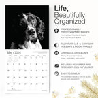 RED EMBER Portraits of Dogs 2026 Wall Calendar 12 Month | 12" x 24" Open | Thick & Sturdy Paper | Holiday Gift | Art Cute Puppy Dog Calendar 2026
