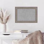 Amanti Art Grey Framed Magnetic Board 15x21 Small Vision Board for use with Magnets, 100% Metal Sheet to Display Items as Office Decor or for Home Organization in mudroom, Kitchen or Kids Room
