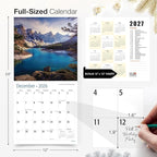 RED EMBER Canada 2026 Wall Calendar 12 Month | 12" x 24" Open | Thick & Sturdy Paper | Holiday Gift | Travel Calendar 2026
