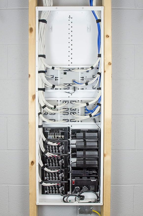 On-Q 42" Structured Media Enclosure with Hinged Cover Lock, 20 Gauge CRS, Versatile Mounting