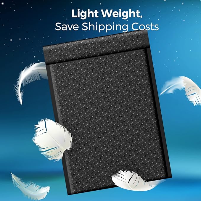 Fuxury 500 Pack Black Bubble Mailers 10.5x16 Inch, Self Seal Padded Envelopes Waterproof Mailing Envelopes Bubble Padded, Cushioning Padded Mailers, Bubble Bags for Packaging, Small Business Large #5