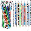 48 Pcs Sports Wooden Pencils with Erasers, Football Soccer Basketball Baseball Funny Sports Pencils for Teacher Gift Supplies, Awards Incentives Pencil (Basketball, Football, Soccer and Baseball)