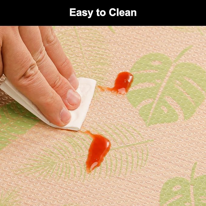Cooyes Shelf Liner – Premium Non-Adhesive Cabinet & Drawer Liner for Kitchen – Waterproof Shelf Paper with Modern Pattern – Durable EVA Cabinet Mat – Easy to Cut （12" W x 120" L）