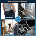 muilsae 4-in-1 Mini Air Duster, Electric Dust Cleaner Pocket Size, Rechargeable Cordless Aluminum Dust Blower for Computer Keyboard Air Bed Car Emergency